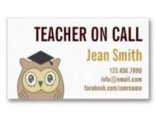 46 Customize Business Card Template Teacher for Ms Word by Business Card Template Teacher