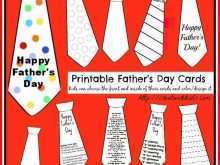 Father’S Day Tie Card Craft Template