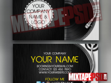 Business Card Templates Dj Free