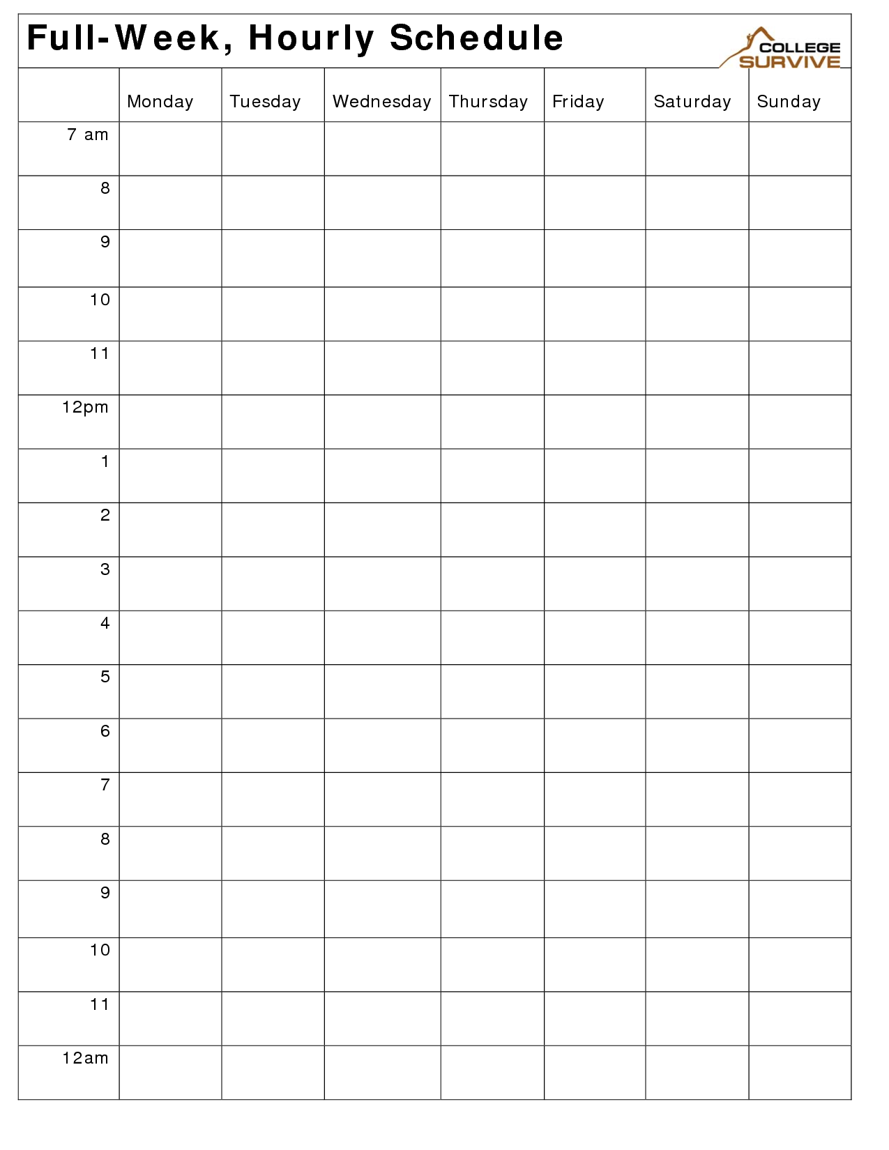 46 Customize Our Free Hourly Class Schedule Template Download with