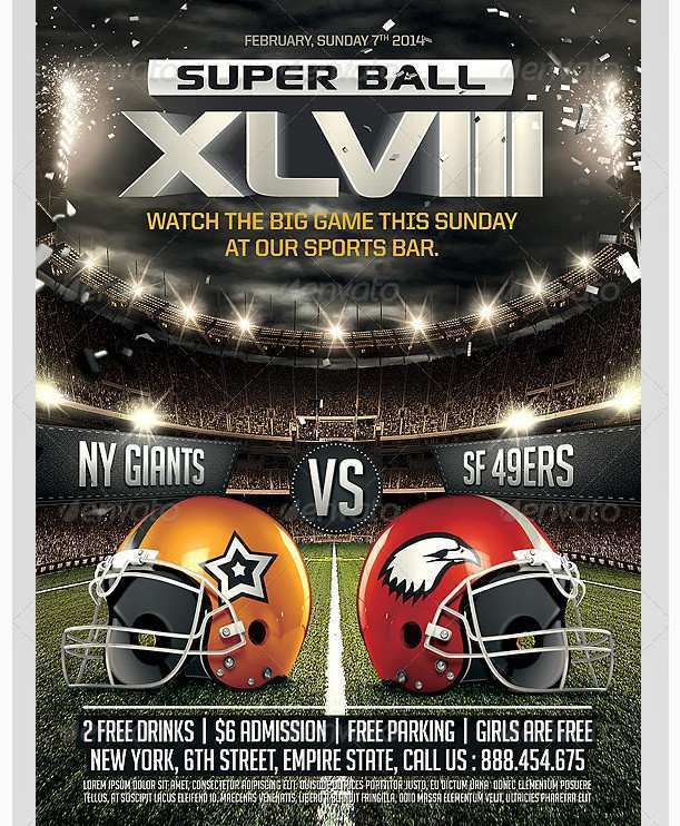 46 Format Super Bowl Party Flyer Template Now by Super Bowl Party Flyer Template