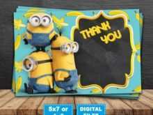 46 Free Minion Thank You Card Template for Ms Word by Minion Thank You Card Template