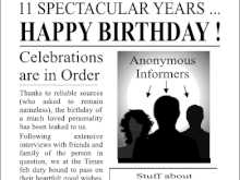 46 Free Newspaper Birthday Card Template Free Download for Newspaper Birthday Card Template Free