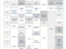 46 Free Student Class Schedule Template Maker with Student Class Schedule Template