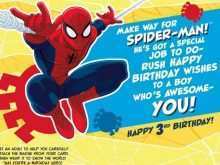 46 How To Create Birthday Card Template Spiderman Now by Birthday Card Template Spiderman