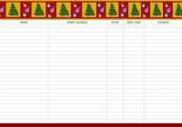 46 Online Free Printable Christmas Card List Template in Word for Free Printable Christmas Card List Template