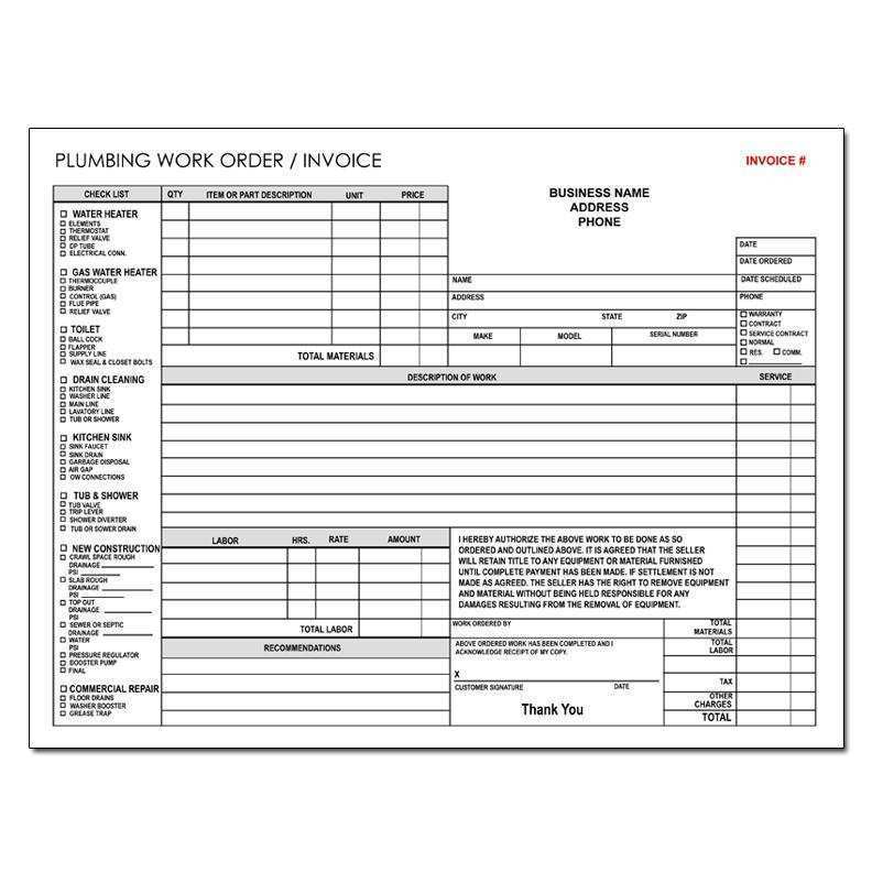 46 Online Plumbing Repair Invoice Template For Free for Plumbing Repair Invoice Template
