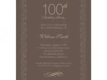 46 Printable 100Th Birthday Card Template With Stunning Design by 100Th Birthday Card Template