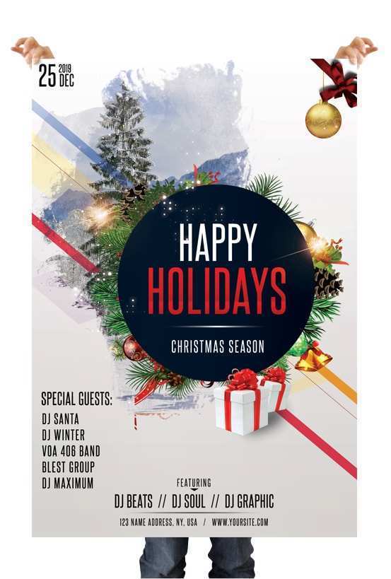 46 Printable Happy Holidays Flyer Template Free Photo with Happy Holidays Flyer Template Free