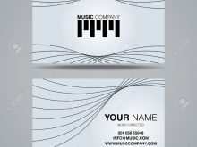 46 Report Name Card Template Music PSD File with Name Card Template Music