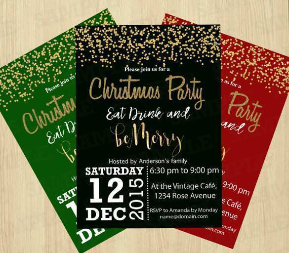 46 The Best Christmas Invitation Card Template Free Download For Free by Christmas Invitation Card Template Free Download