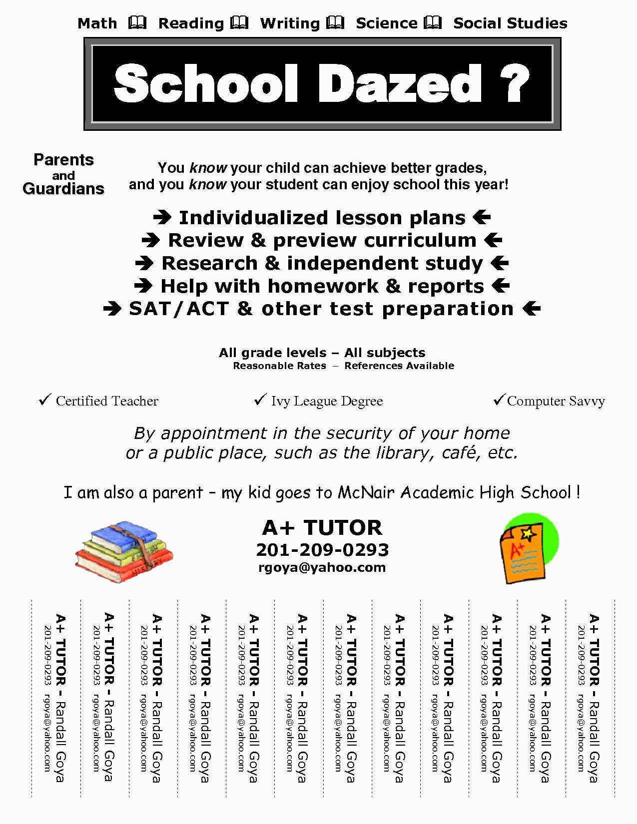 tutoring flyer