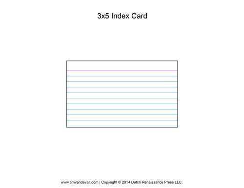 3x5 Index Card Template Pdf