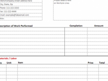 Invoice Template For Construction Work