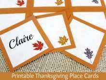 Place Card Template Thanksgiving