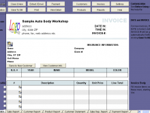 47 Creating Car Repair Invoice Template Excel For Free for Car Repair Invoice Template Excel