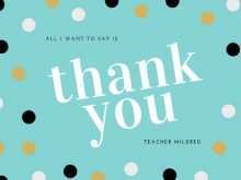 47 Creative Thank You Card Template For Teachers Formating by Thank You Card Template For Teachers