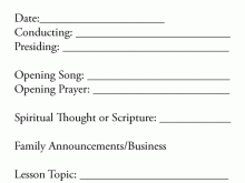 Lds Meeting Agenda Template