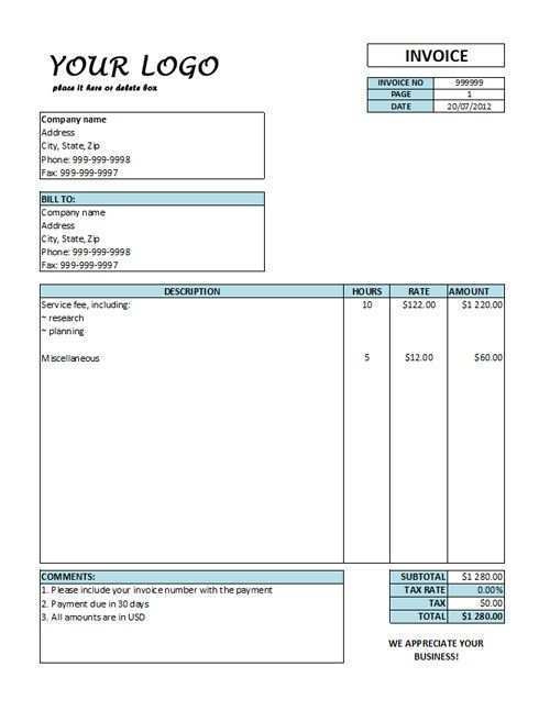 47 Customize Our Free Blank Hourly Invoice Template PSD File by Blank Hourly Invoice Template