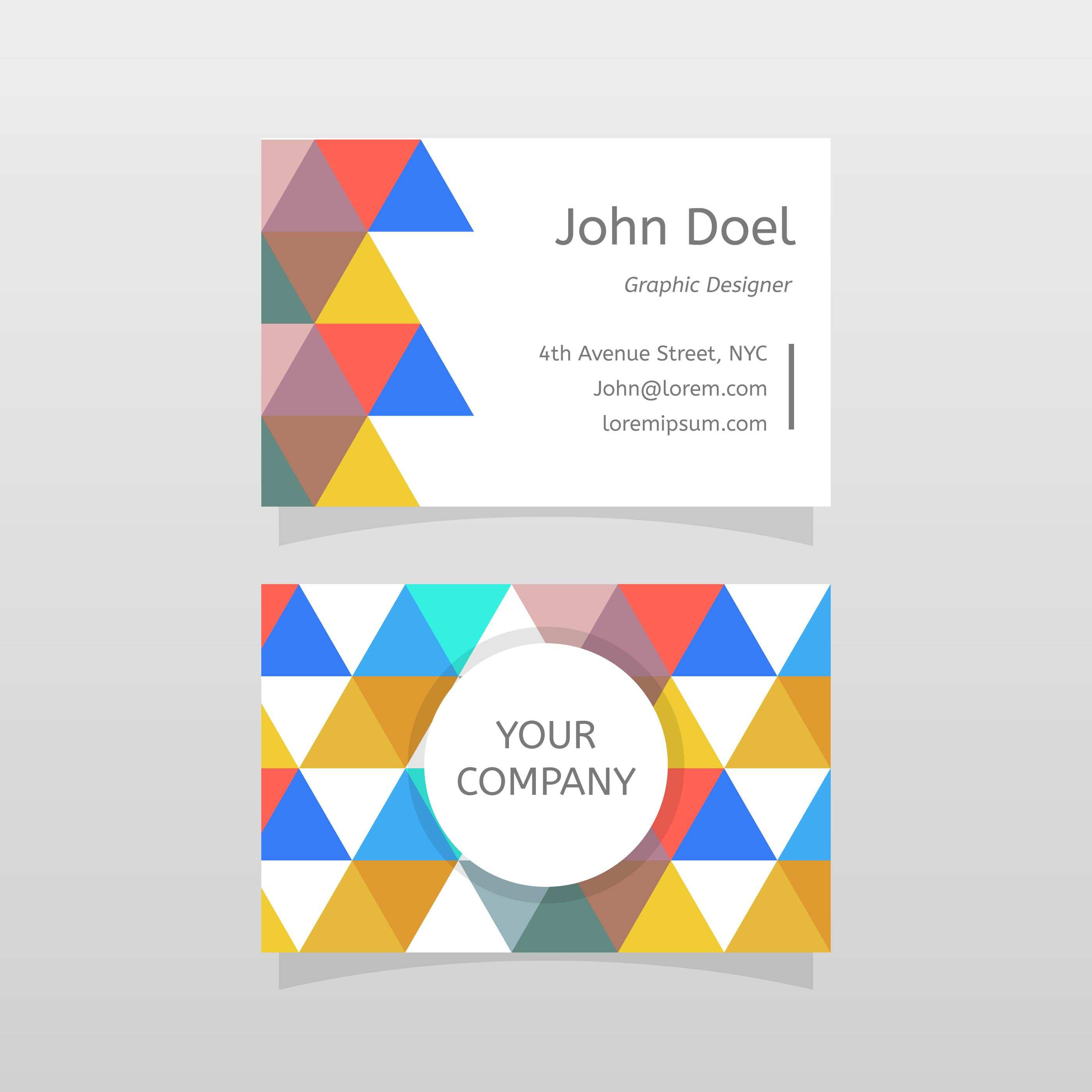 business card size template illustrator free download