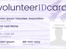 47 Customize Our Free Volunteer Id Card Template For Free by Volunteer Id Card Template