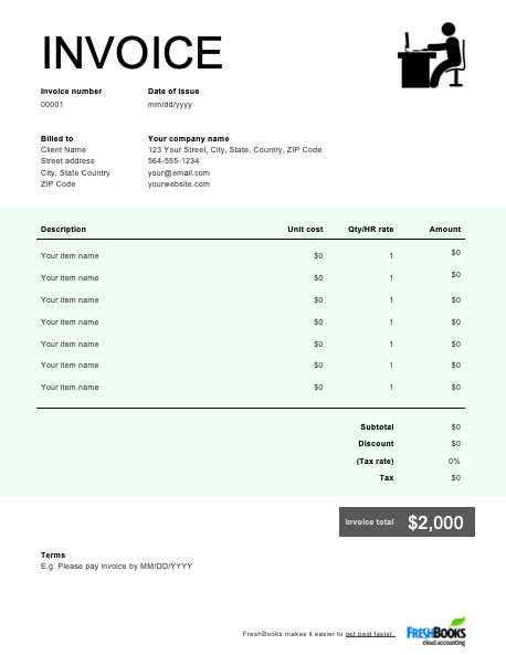 47 Free Printable Employee Invoice Template Maker by Employee Invoice Template