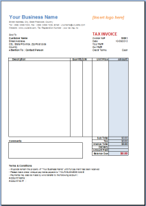 47 Free Printable Tax Invoice Format Excel for Ms Word by Tax Invoice Format Excel