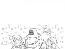 Christmas Card Templates Coloring Pages