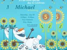 47 How To Create Olaf Birthday Card Template For Free for Olaf Birthday Card Template
