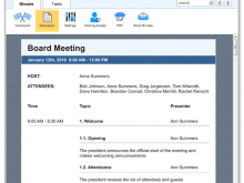 Meeting Agenda Report Template