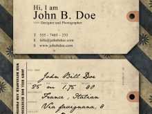 47 Online Vintage Name Card Template PSD File for Vintage Name Card Template