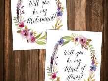 47 Report Bridesmaid Card Template Free For Free by Bridesmaid Card Template Free