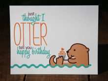 47 Report Otter Birthday Card Template Templates for Otter Birthday Card Template