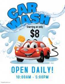 47 The Best Car Wash Flyer Template Free for Ms Word by Car Wash Flyer Template Free