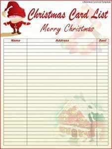 47 The Best Christmas Card List Template Excel Download for Christmas Card List Template Excel