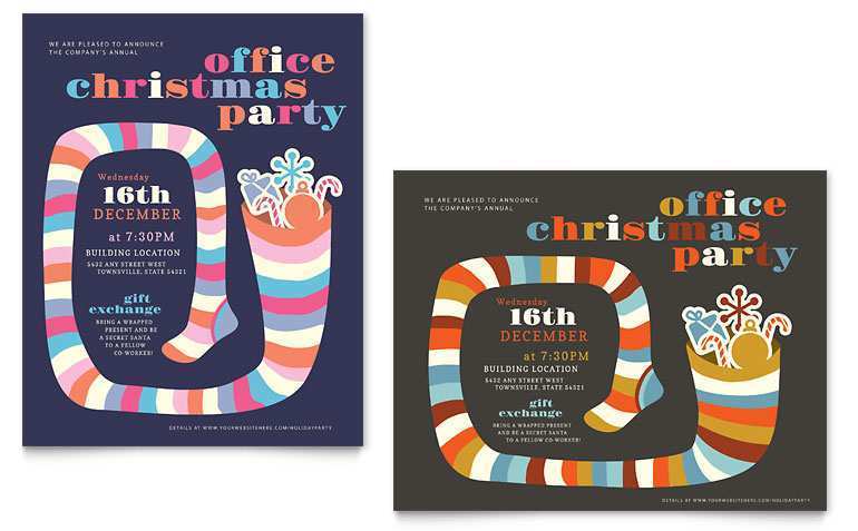 47 The Best Office Christmas Party Flyer Templates With Stunning Design for Office Christmas Party Flyer Templates