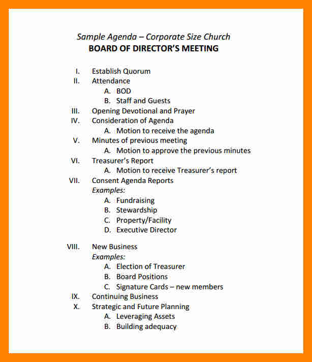 47 Visiting Church Board Agenda Template Download for Church Board Agenda Template