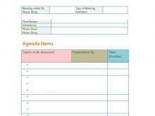 Meeting Agenda Template Time