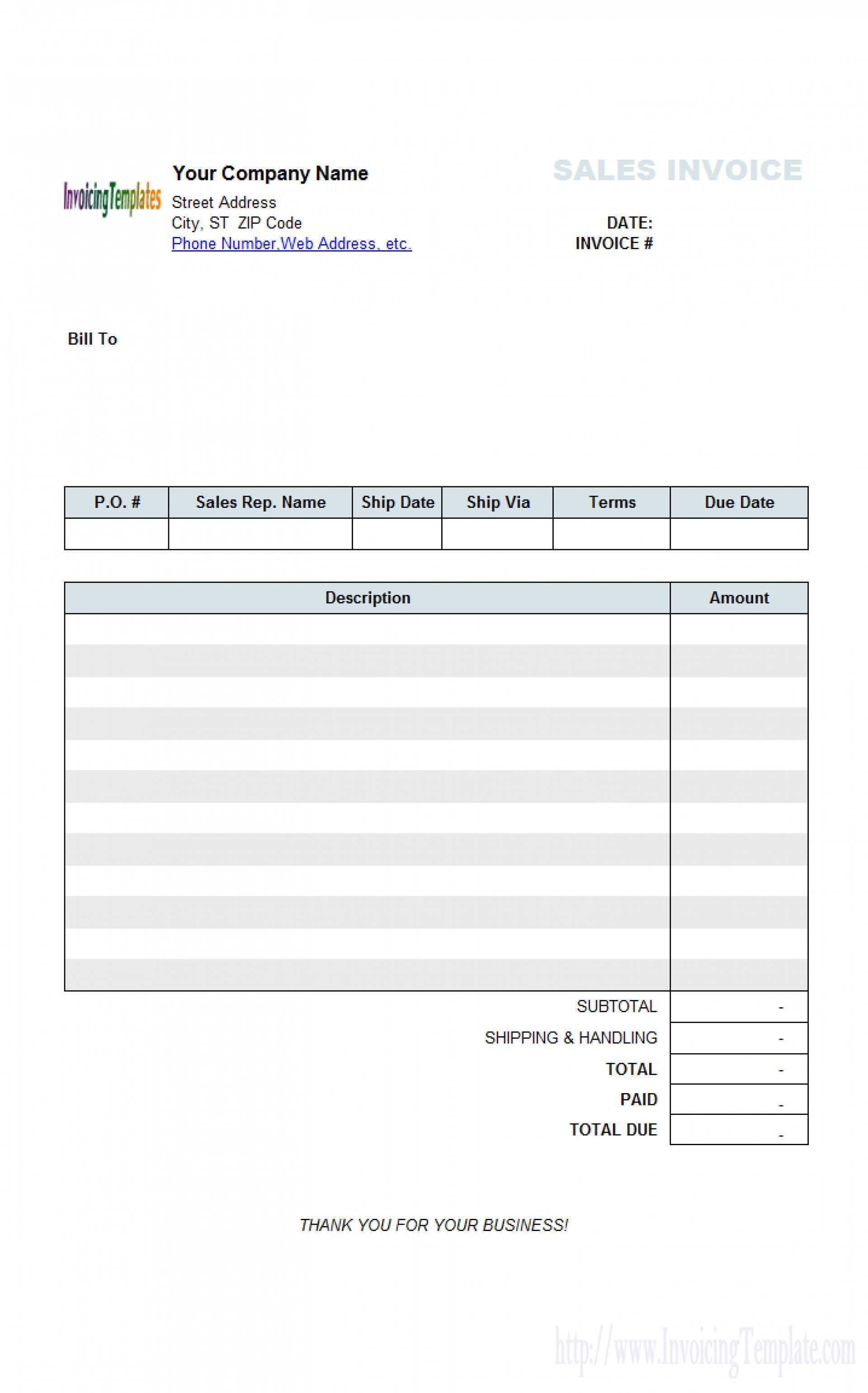 48 Best Blank Job Invoice Template Formating by Blank Job Invoice