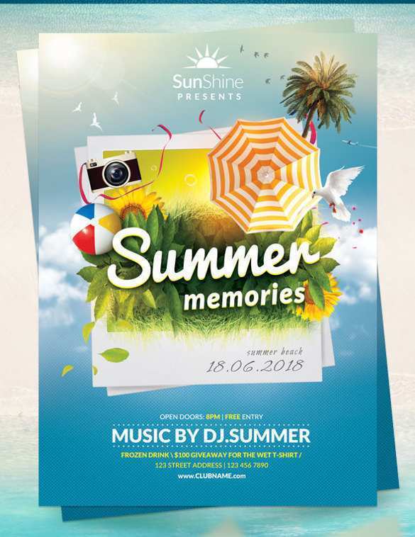 48 Best Summer Party Flyer Template Free Templates with Summer Party Flyer Template Free