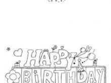 48 Blank Birthday Card Templates To Colour For Free by Birthday Card Templates To Colour