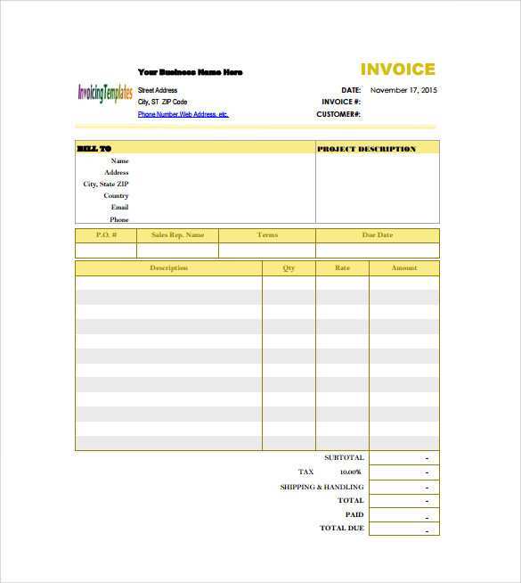 48 Create Construction Company Invoice Template Excel Download for Construction Company Invoice Template Excel