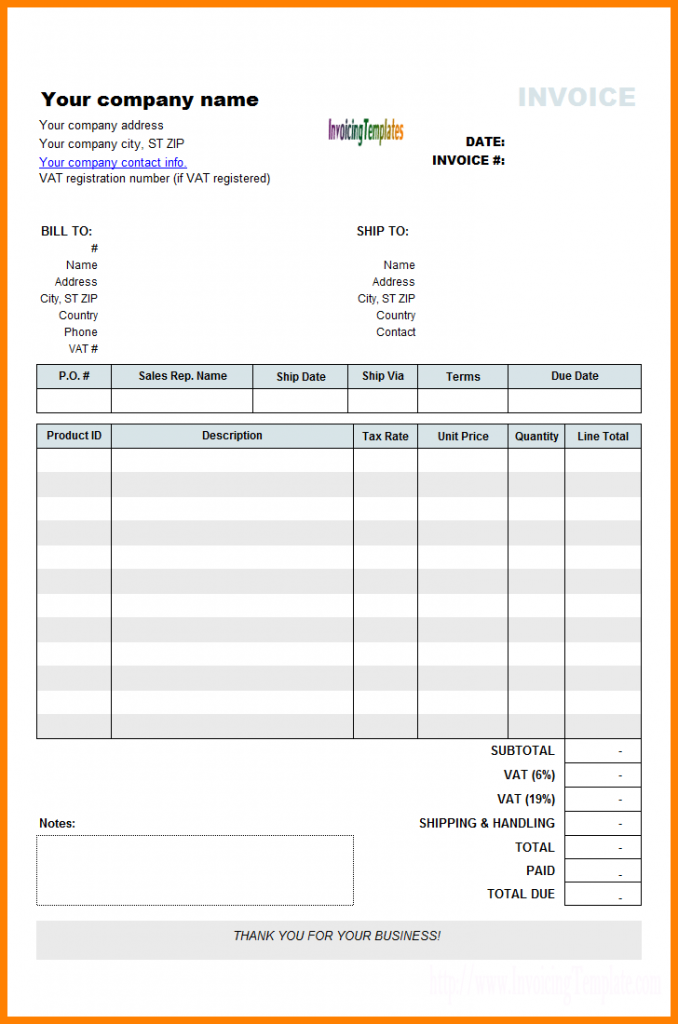 48 Creating Invoice Template Non Vat Registered Company With Stunning Design by Invoice Template Non Vat Registered Company