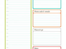 Daily Calendar Template With Notes Section