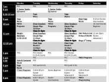 48 Creative Gym Class Schedule Template With Stunning Design by Gym Class Schedule Template