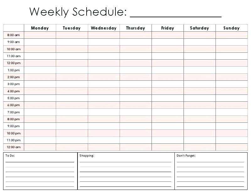 48 Creative Visual Schedule Template Excel Now for Visual Schedule ...