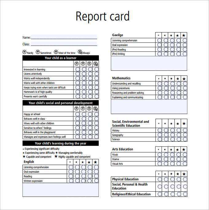 48 Customize Homeschool First Grade Report Card Template PSD File for Homeschool First Grade Report Card Template