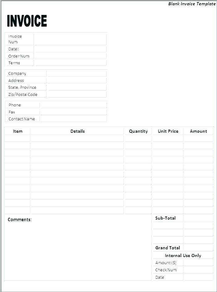 blank self employed invoice template cards design templates