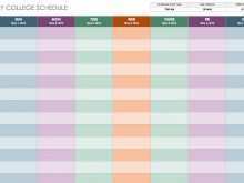 48 Customize Our Free Class Schedule Template For Excel for Ms Word by Class Schedule Template For Excel