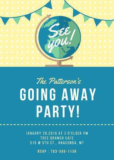 Going Away Flyer Template Free